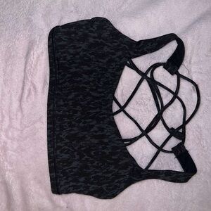 Lululemon Black Patterned Sports Bra